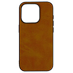 Avizar Coque pour iPhone 15 Pro Effet Cuir Vintage Hybride  Camel