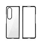 Forcell Coque pour Samsung Z Fold 4 Rigide Dos Transparent Bord Noir Chromé