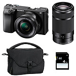 SONY ALPHA 6400 NOIR + 16-50 + 55-210 + Sac + SD 8 Go