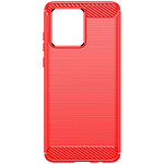 Avizar Coque pour Motorola Edge 40 Neo Effet Carbone Silicone Flexible Antichoc  Rouge