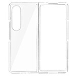 Avizar Coque pour Galaxy Z Fold 4 Dos Rigide Coins Bumper Cadre Écran Externe  Transparent