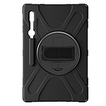 Avizar Coque pour Samsung Galaxy Tab S8 Ultra et S9 Ultra Hybride Poignée Béquille Bandoulière  Noir