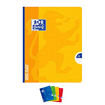 OXFORD Cahier OPENFLEX broché 17x22 cm 192 pages grands carreaux 90g coloris aléatoire x 5