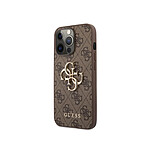 Guess Coque pour Apple iPhone 13 Pro PU 4G Big Marron