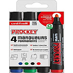 UNI-BALL Marqueur permanent PROCKEY PM122/4 PF, étui de 4