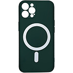 Avizar Coque MagSafe pour iPhone 12 Pro Soft Touch Finition Mate Bords Surélevés  Vert Foncé