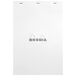 RHODIA Bloc WHITE N°18 21x29,7cm 80F Q.5x5 Blanc