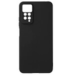 Avizar Coque pour Xiaomi Redmi Note 11 Pro 5G silicone flexible finition soft-touch Anti-traces  Noir