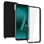 Avizar Coque Samsung Galaxy A50 Protection Arrière Rigide Avant Silicone Tactile noir