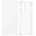 Avizar Pack Protection pour Sony Xperia 10 IV Coque Renforcée + Verre Trempé  Transparent