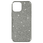 Avizar Coque iPhone 14 Paillette Amovible Silicone Semi-rigide Argent