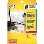 AVERY Pochette de 480 étiquettes laser pour indentification des câbles 40X60mm