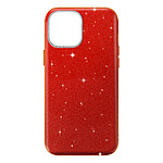 Avizar Coque Apple iPhone 12 Pro Max Paillette Amovible Silicone Semi-rigide Rouge