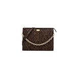 IDEAL OF SWEDEN Pochette pour Ordinateurs 16 Pouces Modèle Leia au Motif Serpent avec Lanière Marron