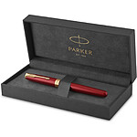 PARKER Stylo Plume Sonnet Rouge Intense avec attributs Or Plume fine