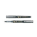 PILOT Roller Rechargeable Hi-TechPoint V7 Begreen Pointe Moyenne Encre liquide Noir x 10