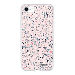 Evetane Coque iPhone 7/8/ iPhone SE 2020 360 intégrale transparente Motif Terrazzo Rose Tendance