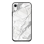 LaCoqueFrançaise Coque iPhone Xr effet cuir grainé noir Marbre gris Design