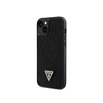 Guess Coque pour Apple iPhone 15 Plus Triangle Diamond Noir