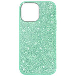 Avizar Coque iPhone 13 Paillette Amovible Silicone Semi-rigide vert