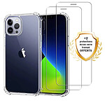 Evetane Coque iPhone 13 Pro Max Antichoc Silicone bords renforcés + 2 Vitres en verre trempé Protection écran