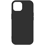 Avizar Coque pour iPhone 15 Silicone Premium Semi rigide Finition Mate Douce  Noir