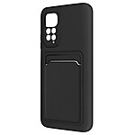 Avizar Coque pour Xiaomi Redmi Note 11 et 11s Silicone Souple Porte-carte Fine Légère  Noir