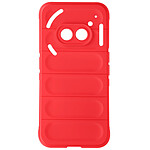 Avizar Coque pour Nothing Phone 2a et 2a Plus Antichoc Silicone texturé 3D Rouge