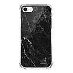 Evetane Coque iPhone 7/8/ iPhone SE 2020 anti-choc souple angles renforcés transparente Motif Marbre noir