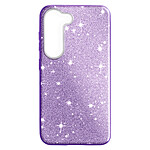 Avizar Coque Paillette pour Samsung Galaxy S23 Plus Hybride Semi-rigide  violet