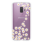 Evetane Coque Samsung Galaxy S9 Plus 360 intégrale transparente Motif Marguerite Tendance