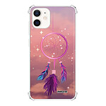 Evetane Coque iPhone 12 mini anti-choc souple angles renforcés transparente Motif Attrape rêve rose