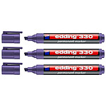 EDDING Marqueur Permanent 330 Violet Pointe Biseautée 1-5 mm x 3