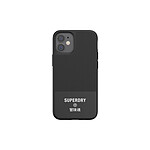 Superdry Coque pour Apple iPhone 12 Mini Collection Canvas en TPU Noir