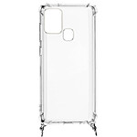 Avizar Coque Galaxy A21s Anneau personnalisable avec bijou/Chaîne - Transparent