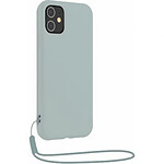 BigBen Connected Coque pour iPhone 12 / 12 Pro en Silicone avec dragonne assortie Bleu clair