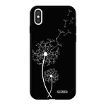 Evetane Coque iPhone X/ Xs Silicone Liquide Douce noir Pissenlit