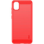 Avizar Coque pour Samsung Galaxy A05 Effet Carbone Silicone Flexible Antichoc  Rouge