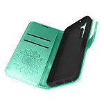 Forcell Étui pour Samsung Galaxy S22 Plus Portefeuille Support Vidéo Mandala Fleur  Vert