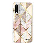 Evetane Coque Xiaomi Redmi 9T 360 intégrale transparente Motif Marbre Rose Losange Tendance