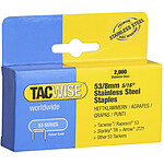 TACWISE Boite de 2000 agrafes 53/8 mm, acier inoxydable