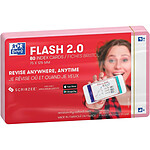 OXFORD Pack 80 Fiches Bristol Flash Cards 2.0 - 75 x 125 mm Uni Rose