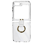 Avizar Coque anneau pour Samsung Galaxy Z Flip 5 Polycarbonate  Transparent