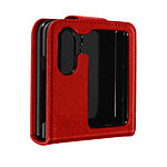 Avizar Coque pour Oppo Find N2 Flip Clapet avec Languette Magnétique  rouge