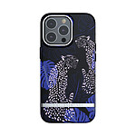 Richmond & Finch Coque pour iPhone 13 Pro Motifs Guépards Revêtement Antibactérien Bleu nuit