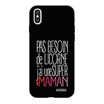 Evetane Coque iPhone X/ Xs Silicone Liquide Douce noir Je suis une princesse