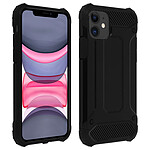 Avizar Coque Apple iPhone 11 Design Relief Bi-matière Robuste Antichute 1,8m noir