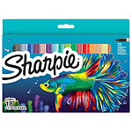 SHARPIE Marqueur permanent FINE, BIG PACK de 18 'Poisson'