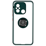 Avizar Coque pour Xiaomi Redmi 12C Bi-matière Bague Métallique Support Vidéo  vert