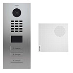 Doorbird - Portier vidéo IP 3 sonnettes encastré Inox + 1 Carillon D2103V EAU SALEE KIT 1